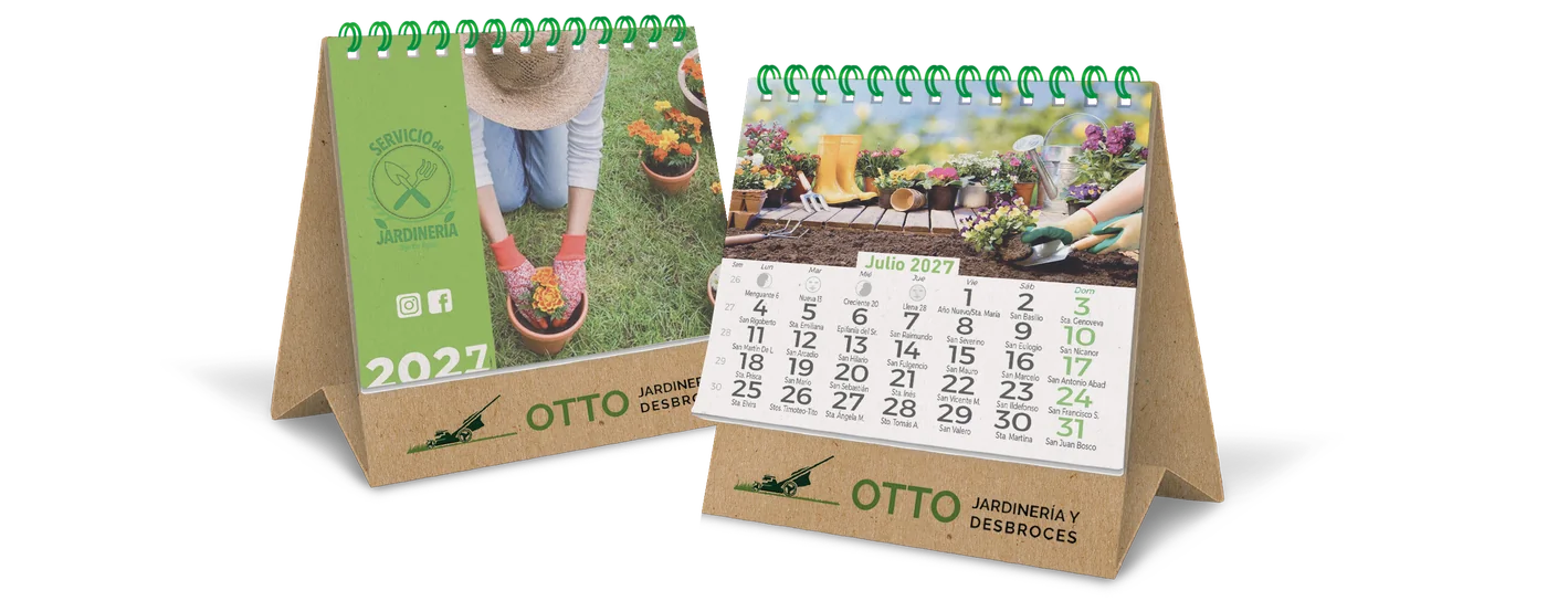 Calendarios de sobremesa personalizados